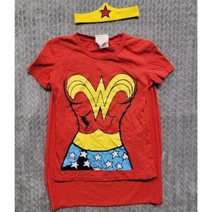 Rubie's womens DC Comics Wonder Woman T-shirt W/ Cape & Headband‎ Size Medium